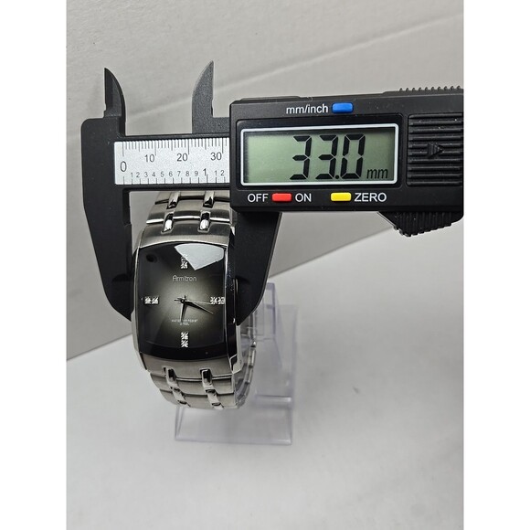 Armitron 20 4507SV Mens Rectangular Stainless Steel Quartz Watch New Battery 50m - Picture 5 of 11